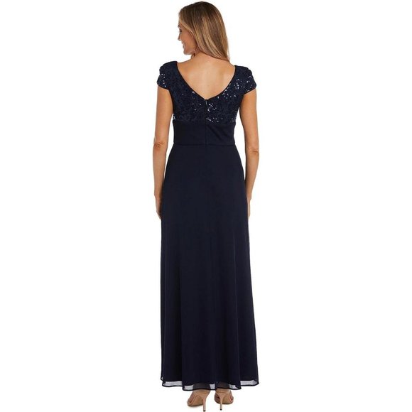 R&M Richards Women's Embellished Evening Gown - Flattering Full Length Cocktail Dress - View #7